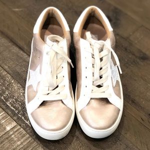 Women’s White Raven Rose Gold Sneakers
